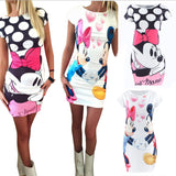 Vestidos 2016 Print Slim Pencil Dresses Party Plus Size Women Clothing Cute Casual Bandage Bodycon Summer Dress Robe