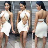 Sexy Bandage Bodycon Dress Off Shoulder Summer Dress 2016 Hollow Slim Hip Sexy Club Dress Night Club Vestidos Plus Size Clothing