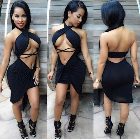 Sexy Bandage Bodycon Dress Off Shoulder Summer Dress 2016 Hollow Slim Hip Sexy Club Dress Night Club Vestidos Plus Size Clothing