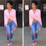 2016 New Listing Cheap Sexy Club Tshirt Long Sleeve Maxi Women Bandage Shirt Dress Deep V-neck Evening Party Dresses Promotions