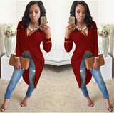 2016 New Listing Cheap Sexy Club Tshirt Long Sleeve Maxi Women Bandage Shirt Dress Deep V-neck Evening Party Dresses Promotions