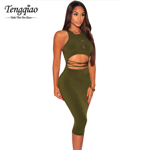 2015 Summer Skin One Piece Bandage Bodycon Dress Casual Pencil Women Maxi Dress Elegant Sleeveless Women Formal Party Long Dress