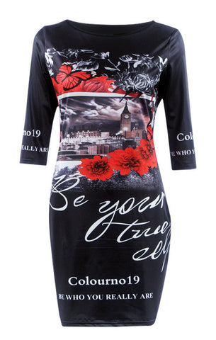 Vestidos 2016 Print Slim Pencil Dresses Party Plus Size Women Clothing Cute Casual Bandage Bodycon Summer Dress Robe Femme Ete