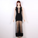 Night Club Dress for Women New Arrival Party Dress White Long Bandage Mesh Dress Celebrity