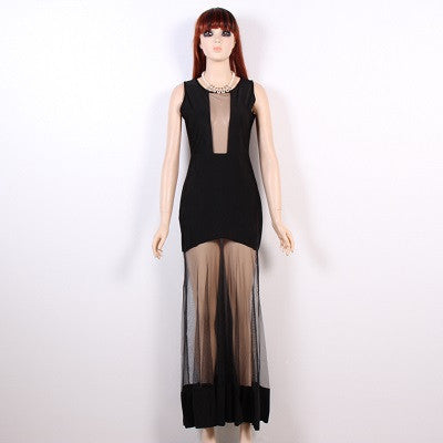 Night Club Dress for Women New Arrival Party Dress White Long Bandage Mesh Dress Celebrity