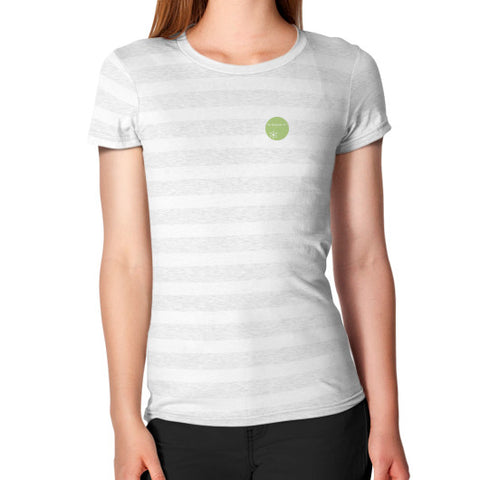 Women's T-Shirt Ash White Stripe - The Blueprint of S